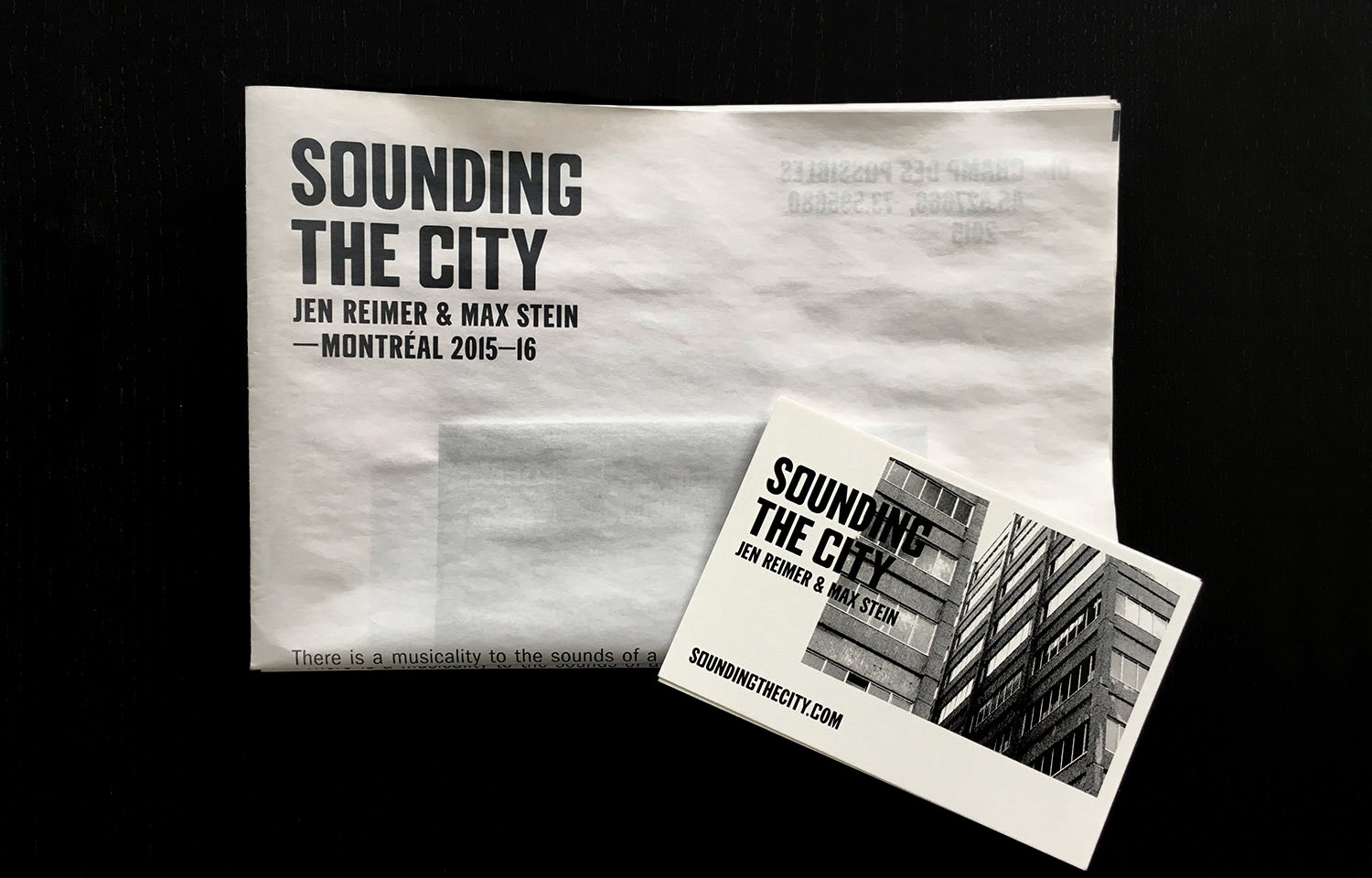 Publication photo 1 - Sounding the City 001 - Montréal 2015-2016